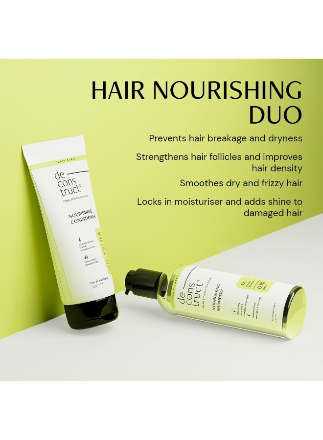 Deconstruct Nourishing Shampoo & Conditioner Duo | With Keratin, Biotin & Murumuru Butter | Removes Excess Oil & Reduces Frizziness | Smoothens & Strengthens Hair | For Men & Women | 200ml + 200g - Image 2